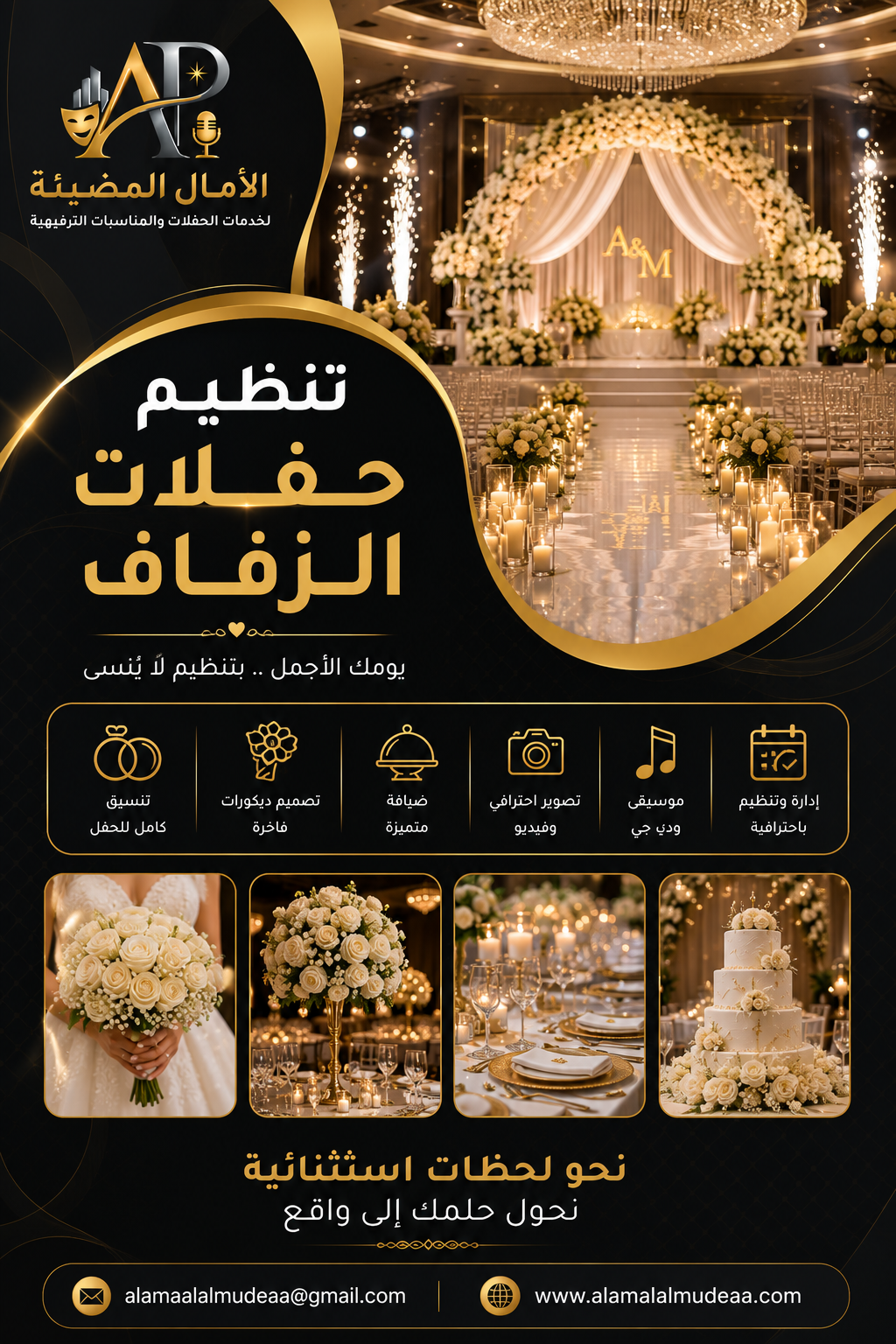 خدمة تنظيم حفلات الزفاف